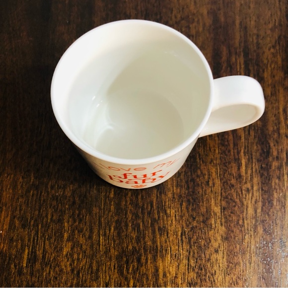 Parker Lane Ceramic tea coffee mug I love my fur baby dog cat paw cream. 16Oz - Picture 4 of 4